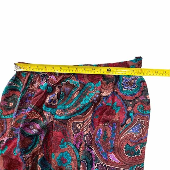 Vintage Diane von Furstenberg DVF Midi Skirt SZ 16 Paisley Fairy Dark Academia - Picture 10 of 14